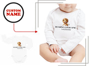 a picture of a baby's bodysuit with a lion on it