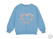 Girls Custom Autumn Sweatshirt Gift with of Floral Heart