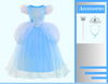 Kids Cinderella Inspired Princess Cosplay Dress