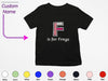 a t - shirt with the letter f is for fruga