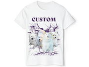 a white t - shirt with three polar bears on it