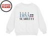 a white sweatshirt with the words tiny diva scarlet on it