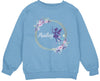 a blue sweatshirt with a picture of a fairy on it