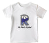 a white t - shirt with the letter r is for richard