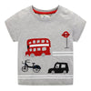 SIMPLE GREY MOTOR VEHICLE PRINT GRAPHIC T-SHIRT - SkipStars