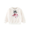 Long-Sleeve Cute Ice Skates Pattern girls sweatshirt