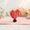 3D Handmade Pop-up Beautiful Heart Flowers Greeting Card - Perfect for Thinking of You, Congratulations, Weddings, Thank You gifts for her