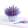 Personalized Purple Lavender Plant 3D Pop-up Handmade Greeting Card-Perfect for Saying 'Thinking of You', Congratulating, Weddings or Thanks