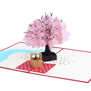 Personalized 3D Tree Picnic Basket  Under Tree Love and Thinking of you Pop-Up Greeting Card - Handmade for Weddings, Congrats, Thank You