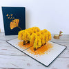 Personalized 3D Handmade Autumn Ginkgo Tree Pop-Up Greeting Card - Perfect for Birthdays, Congrats, Thinking of You & Thank You!