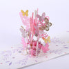 Beautiful Pink & Purple Butterfly 3D Handmade Pop Up Greeting Card: Ideal for Thinking of You, Congrats, Birthdays, or Saying Thank You