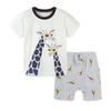 Boy's Giraffe pattern T-shirt with Shorts Set