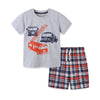 Short Sleeve Toddler Summer Vehicle Pattern T-shirt And Shorts Set